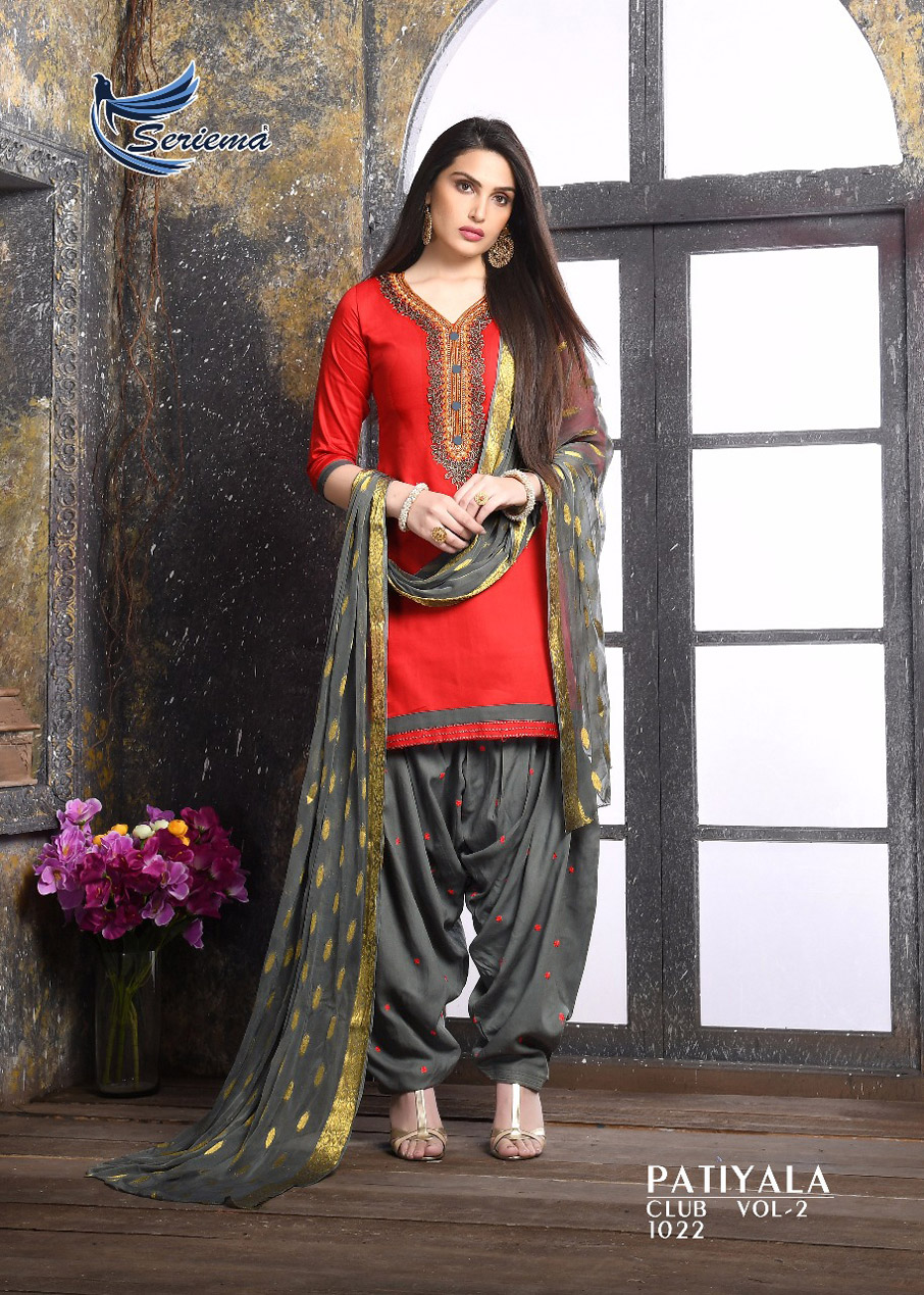 Seriema Designer Patiyala Club Vol-2 Silk Cotton Suits Seriema Designer Patiyala Club Vol-2 Silk Cotton Suits